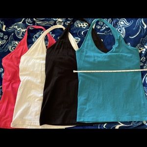 4 Junior Medium Shelf Bra Summer Halter Tops - Brand Not Known - (Lot of 4)